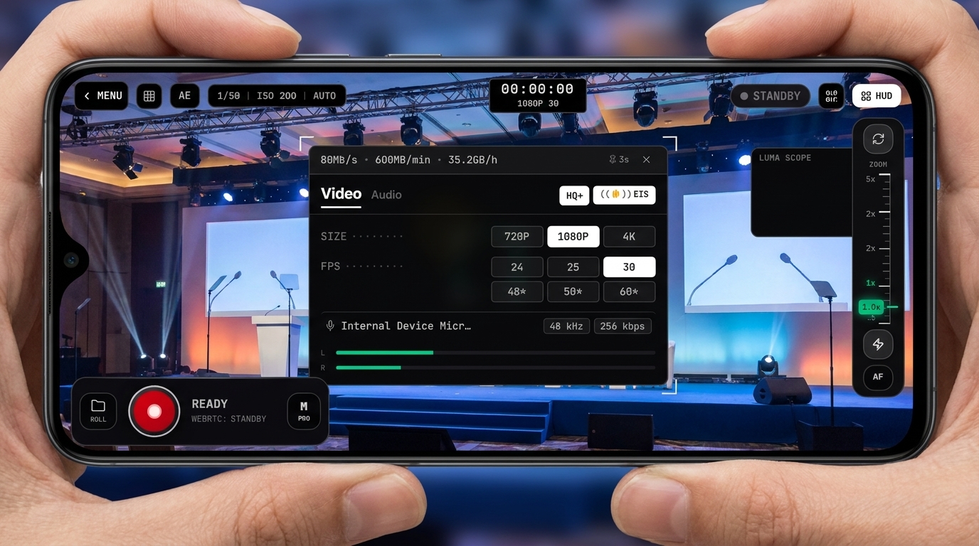 Broadcast Cam Wireless Camera pairing interface